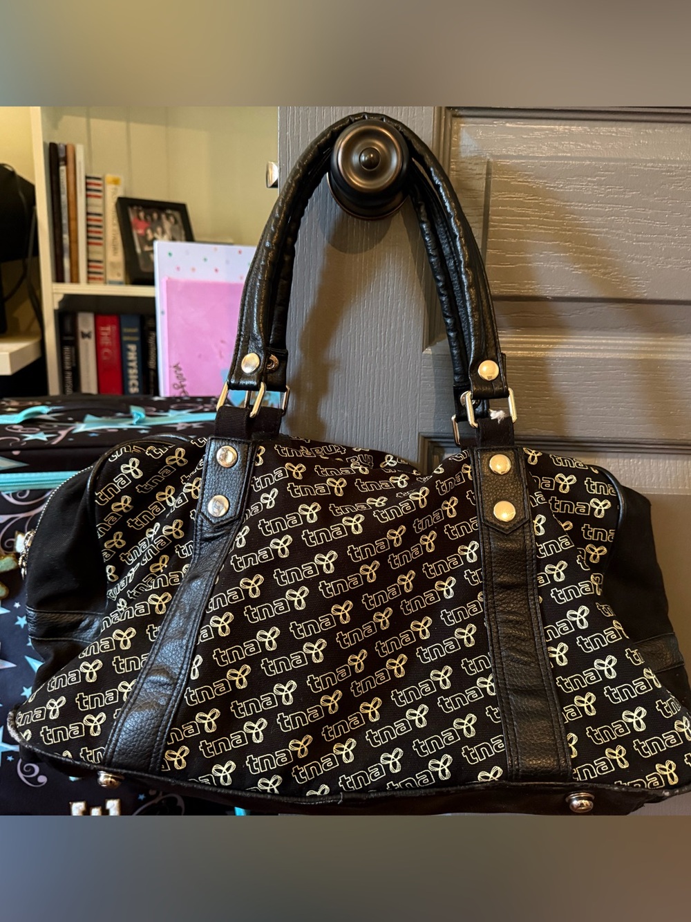 TNA vintage Tote Bag with Logo Print